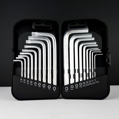 ست 18 عددی آچار شش گوش و آچار ستاره دسته کوتاه - برند اصلی Hoteche هوتچ (262018)