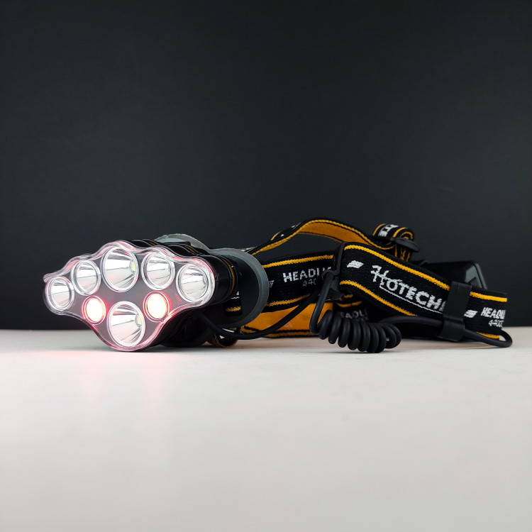 چراغ پیشانی - کوهنوردی- 8 لامپ - قابل شارژ - 4400 میلی آمپری (440007)(هوتچ)(Hoteche)