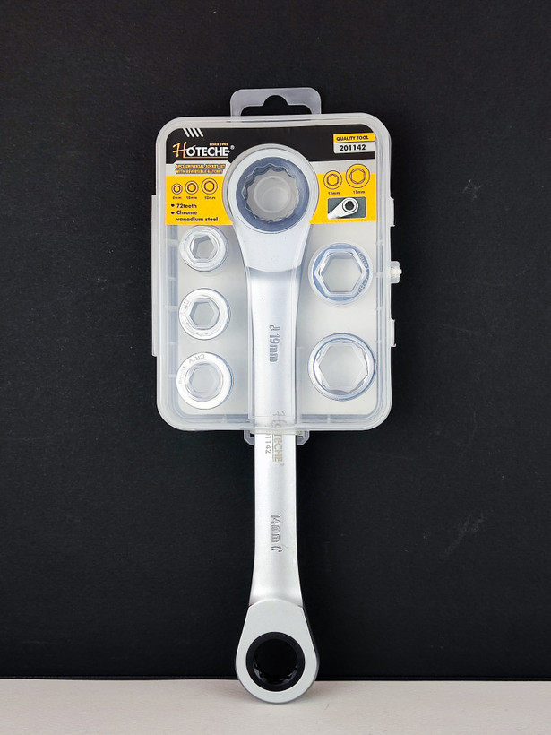 آچار جغجغه فولادی با کله قابل تغییر فوق حرفه ای - برند اصلی Hoteche هوتچ (201142)