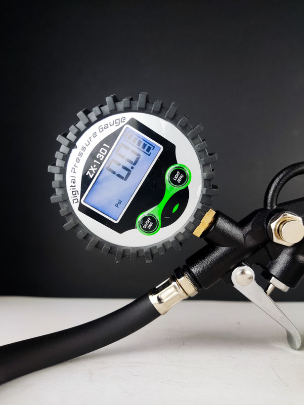 درجه باد کارگاهی دیجیتالی - تفنگ باد گیج دار دیجیتالی - فشار سنج دیجیتالی لاستیک خودرو - برند اصلی Hoteche هوتچ (830044)