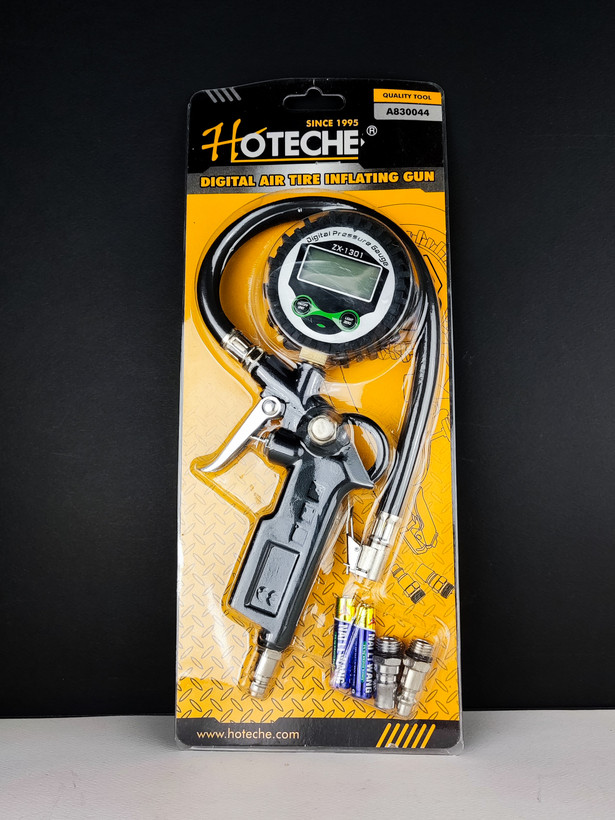 درجه باد کارگاهی دیجیتالی - تفنگ باد گیج دار دیجیتالی - فشار سنج دیجیتالی لاستیک خودرو - برند اصلی Hoteche هوتچ (830044)