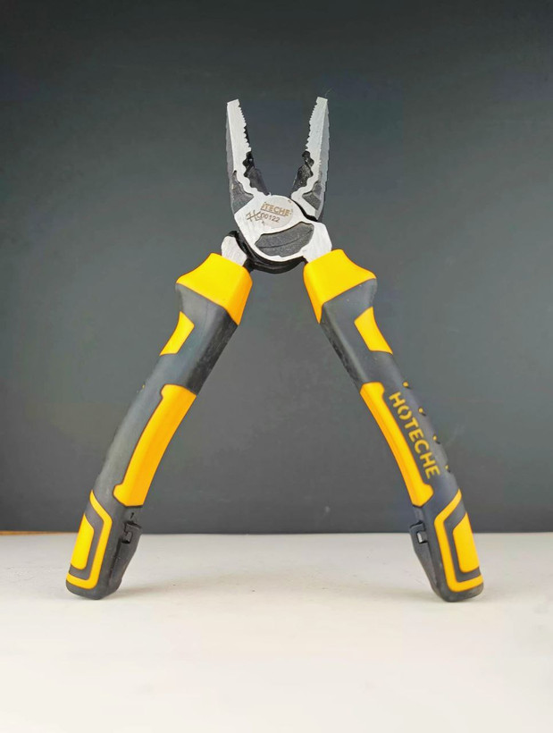 انبر دست فولادی حرارت دیده * 7 * اینچ ضد زنگ و ضد سایش فوق حرفه ای و صنعتی - برند اصلی Hoteche هوتچ (100122)