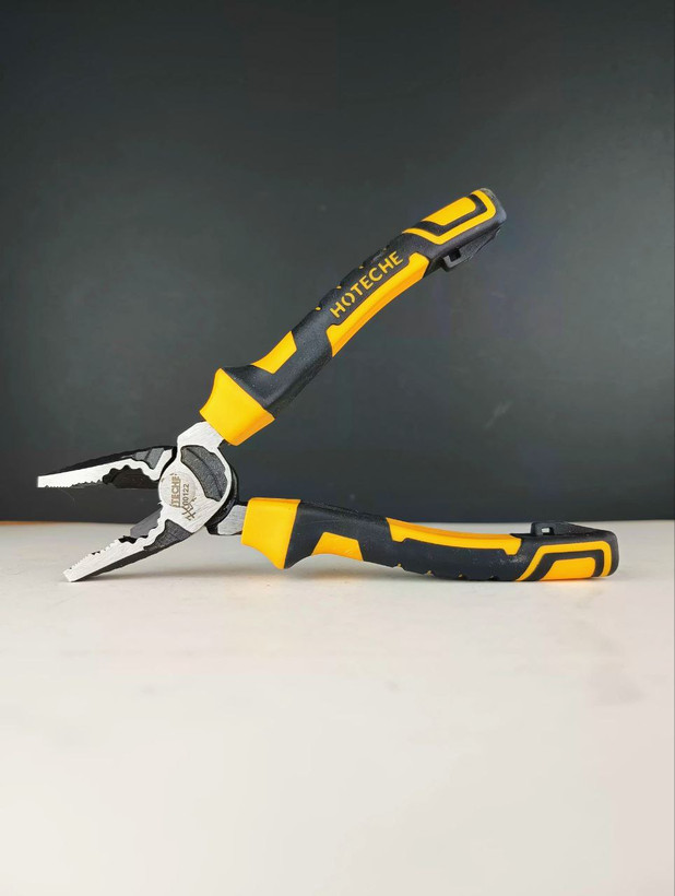 انبر دست فولادی حرارت دیده * 7 * اینچ ضد زنگ و ضد سایش فوق حرفه ای و صنعتی - برند اصلی Hoteche هوتچ (100122)