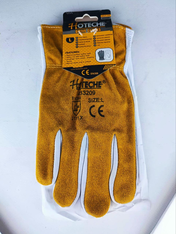 دستکش کار و جوشکاری چرم و پوست بز - برند اصلی Hoteche هوتچ (433209)
