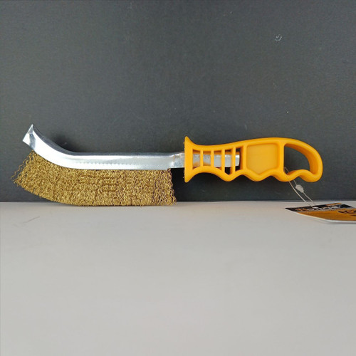 سیم برس و چتکه مسی دسته پلاستیکی مخصوص ظریف کاری - برند اصلیHotecheهوتچ(410101)